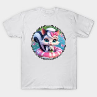 Cute Skunk Sailor Girl T-Shirt